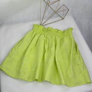 Cynthia Rowley Lime Green Linen Skirt